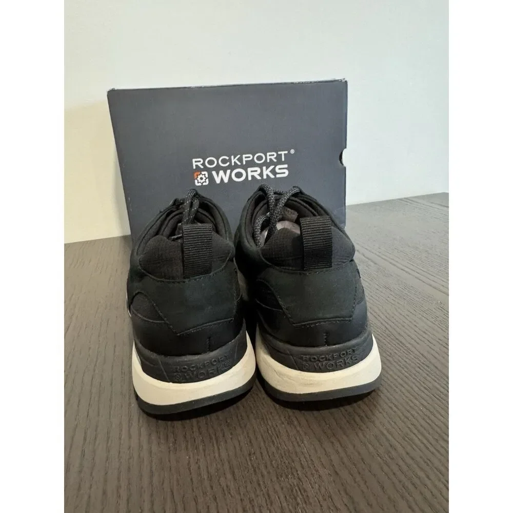 Rockport Pulse Tech Work Womens 7.5 M Black‎ Composite Toe Safety Sneakers RK771